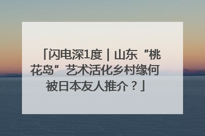 闪电深1度｜山东“桃花岛”艺术活化乡村缘何被日本友人推介？