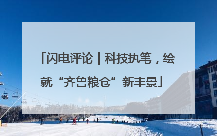 闪电评论｜科技执笔，绘就“齐鲁粮仓”新丰景