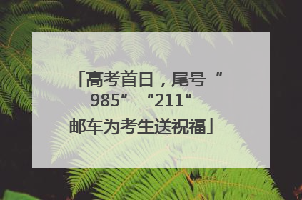 高考首日，尾号“985”“211”邮车为考生送祝福