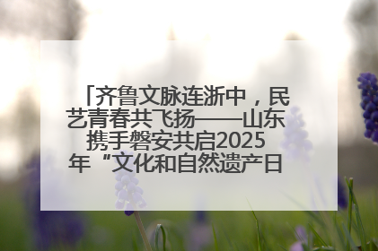 齐鲁文脉连浙中，民艺青春共飞扬——山东携手磐安共启2025年“文化和自然遗产日”系列活动