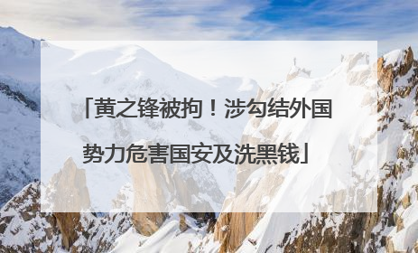 黄之锋被拘！涉勾结外国势力危害国安及洗黑钱