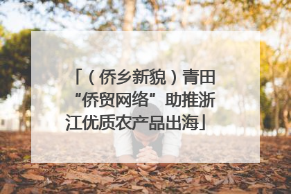 （侨乡新貌）青田“侨贸网络”助推浙江优质农产品出海