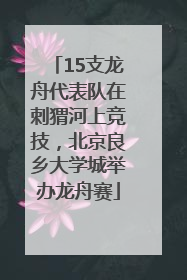 15支龙舟代表队在刺猬河上竞技，北京良乡大学城举办龙舟赛