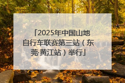2025年中国山地自行车联赛第三站（东莞·黄江站）举行