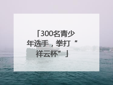300名青少年选手，拳打“祥云杯”