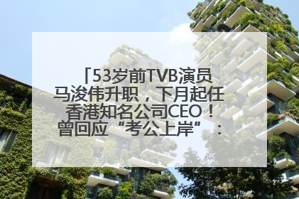 53岁前TVB演员马浚伟升职，下月起任香港知名公司CEO！曾回应“考公上岸”：真不是公务员
