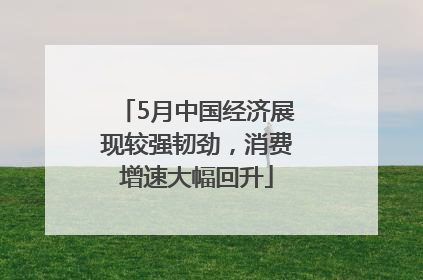 5月中国经济展现较强韧劲，消费增速大幅回升