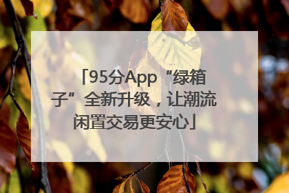 95分App“绿箱子”全新升级，让潮流闲置交易更安心