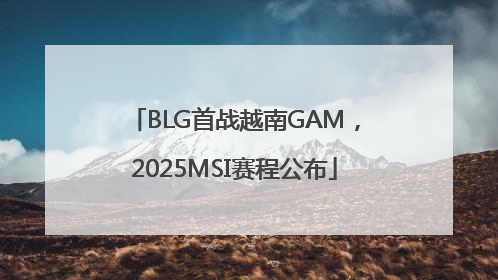 BLG首战越南GAM，2025MSI赛程公布